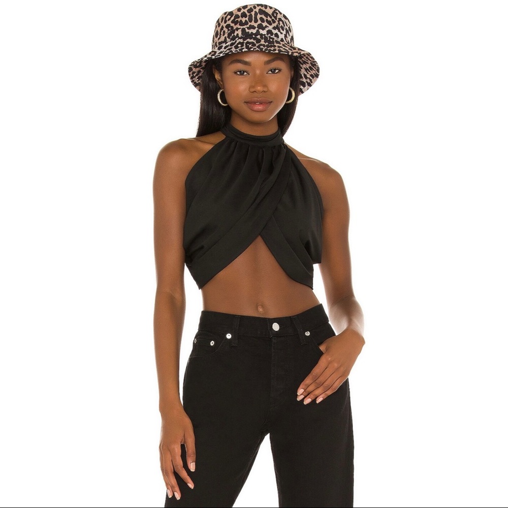 SUPERDOWN EMANI WRAP CROP TOP